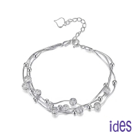 【ides 愛蒂思】情人禮物 輕珠寶時尚設計手環手鍊/三層轉運珠