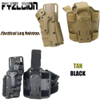 Tactical Gun Accessories Drop Leg Platform Thigh Holster Adapter and Gun Holster for GL 17 19 / 1911 / M92 M9 / P226