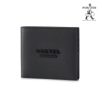 PORTER INTERNATIONAL - 斯文品味STRIKE真皮雙折短夾 - 黑