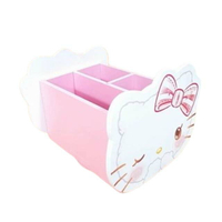 小禮堂 Hello Kitty 木製造型旋轉收納盒 (粉眨眼款)