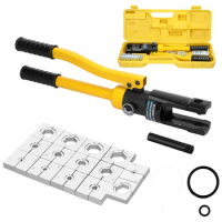 YQ-300 Hydraulic Crimping Plier with Dies Manual Hydraulic Hose Crimping Tool Set Copper Cable Terminal Cold Pressing Tools