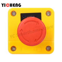 E-stop Push button emergency stop switch button box one normally open and one normally closed