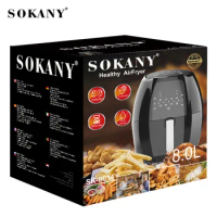 8014 Sokany Best-selling Air Fryer 8L Large Capacity High Power Air Fryers