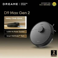 Dreame D9 Max Gen 2 Robot Vacuum Cleaner and Mop | 6,000Pa Suction | 285min Runtime | LDS. Navigatio