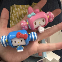 Genuine Miniso Sanrio Blind Box Family Candy Sweetheart Blind Box Display Cute Hello Kitty Kulomi Boy Girl Birthday Gift