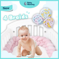 Ready Stock Baby Bed Bumper Plush Newborn Crib Protector Baby Bed Cushion Protector Crib Knot Baby