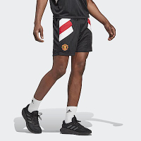 Adidas MUFC ICON SHO HT2001 男 短褲 足球 曼聯 國際版 運動 復古 中腰 彈性腰頭 黑