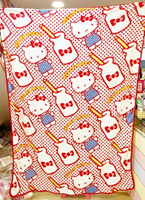 【震撼精品百貨】Hello Kitty 凱蒂貓 三麗鷗 KITTY日本保暖毛毯/被子(雙人)-紅點/牛奶瓶#11553 震撼日式精品百貨