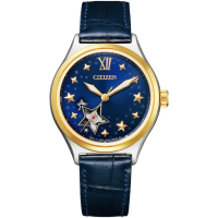 【CITIZEN 星辰】鏤空星空機械錶-34mm(PC1009-27M)