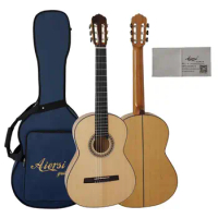 Aiersi Vintage All Solid Spanish Cypress Body Flamenco Blanca Guitar with free case