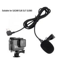 Universal 1.5m Portable Clip On Mic USB Microphone for SJ6 SJ7 SJ360 Action Camera Mini Microphone