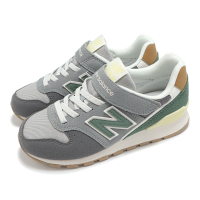 New Balance 休閒鞋 996 中童 寬楦 灰 綠 麂皮 經典 魔鬼氈 小朋友 運動鞋 NB YV996RB3-W