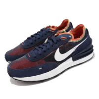 【NIKE 耐吉】休閒鞋 Waffle One 運動 男鞋 小Sacai 透明網布 麂皮 球鞋穿搭 深藍 白(DA7995-401)