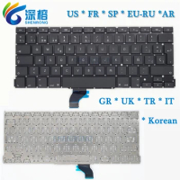 A1502 US UK French Spanish German Russian Italian Korean Keyboard For Macbook Pro Retina Laptop 13.3" A1502 Keyboard 2013-2015