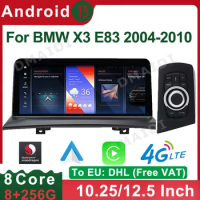 10.25 Inch 8+256G ID8 Snapdragon Android 13 For Bmw X3 E83 Blue-tooth GPS Navigation Screen Carplay Auto WIFI 4G 1920*720P