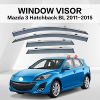 Door Visor For MAZDA 3 HATCHBACK BL 2th 2011-2015 CAR Window Visor Vent Wind Deflectors Visors Rain Guard Shades Visor