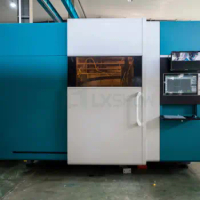 6000W 4000*2000mm High power fiber laser cutting machine with exchange table and full protective cover high power hot sale model