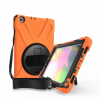Kids safe 360 Degre Silicone Case For Samsung Galaxy Tab A 8.0 2019 T290 T295 T297 Tablet Cover +Neck Strap &amp; Hand Strap + pen