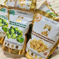 ( Combo 5 Gói Size Lớn ) Bắp Rang Bơ Uncle Jax vị Caramel 180g và Trà Xanh 160g - Bỏng Ngô Hình Nấm