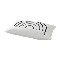 TAPETMAL 枕頭套, 白色/彩虹, 50x80 公分