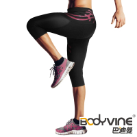 【BodyVine 巴迪蔓】肌穩貼紮運動壓縮七分褲-女款(骨盆/髖關節與大腿穩固 CT-17400/CT-17405)