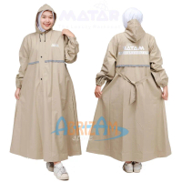 Jas Hujan Gamis Wanita Muslimah/ Jas Hujan Wanita By MATAR Dewasa Syari PVC Rust-Proof Raincoats out