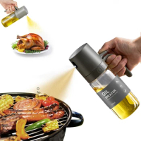 250ml 2in1 Glass Oil Sprayer Bottle for Cooking Oil Dispensers BBQ Olive Oil Sprayer Jar Mister for Air Fryer Baking Kitchen