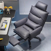 Black Ergonomic Office Chairs Gaming Recliner Home Computerchair Pc Room Work Study Computer Chair Leather Sillas Furniture