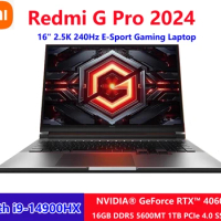 Xiaomi Redmi G Pro E-Sport Gaming Laptop 2024 Intel i9-14900H RTX4060 8GB GPU 16G RAM 1TB SSD 16” 240Hz 2.5K Game Notebook