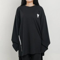 Kaos LIFE WORK HIDEAWAY HEAD LABEL SQUARE POCKET BLACK LONG TSHIRT 100% ORIGINAL Size S