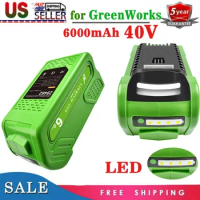 Rechargeable Battery for greenworks 40v G-MAX 6ah 29252,22262, 25312, 25322, 20642, 22272, 27062 y 21242 Replacement bateria