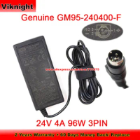 Genuine GM95-240400-F Power Adapter For GVE 24V 4A 96W Print Ac Adapter Round 3 Pins
