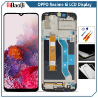 Original For OPPO Realme 6i RMX2040 LCD Display Screen Touch Digitizer Assembly For 6.5 inch OPPO Realme 6i With Frame Replace