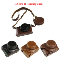 Luxury PU Leather Camera Case Bag Cover For Panasonic DMC-LX100 LX100 LX100 II DC-LX100 II Camera Bag With Strap