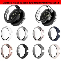 Tempered Glass+Cover For Google Pixel Watch PC Protective Case Full All-Around Bumper Screen Protector for Google Pixel Watch 2