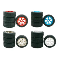4 Pieces RC Car Rubber Tires&amp;Wheel Rims 1.18inch for Wltoys 1/28 Scale K969 K979 K989 K999 P929 P939 284131 Model Car Parts