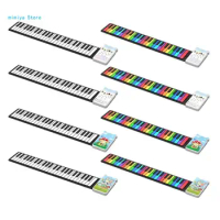 pipi Silicone Foldable Small Piano Keyboard 49 Key Roll Up Electric Piano Keyboard