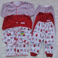 6 pics baju bayi newborn baru lahir usia 0 3 bulan laki laki perempuan warna merah motip karakter La