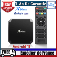 Fast Shipping X96mini Android 11.0 Smart TV BOX 2GB 16GB X96 S905W2 m3u Quad Core media box Set-Top Box ship from France