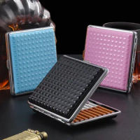 Cigarette Case Holder for 20 Regular King Size Cigarette Metal With Plastic Cigarrete Box Smoking Accessories Pink for Lady Gift