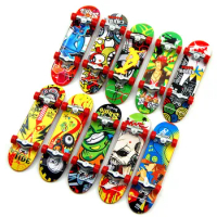 ZK20 Print professional Alloy Stand FingerBoard Skateboard Mini Finger board Skate truck Finger Skateboard for Children Toy Gift
