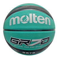 Molten [BGR7D-GK] 籃球 7號 男子 室外 大學 橡膠 深溝 12片貼 彈力 韌性 抓感 湖水綠