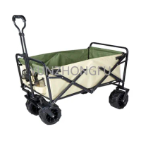 Camper Trolley Fishing Outdoor Camper Folding Small Trolley Shopping Express Large Four-Wheel Shopping Cart