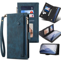 New 9 Cards Zipper Flip Leather Case For Vivo X90 Pro X90S X90Pro Wallet Book Mobile Phone Case With Free Rope for X 90S Capa