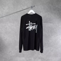 Stüssy Kaos STUSSY SIGNATURE LOGO WHITE BLACK LONG TSHIRT 100% ORIGINAL