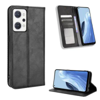 For OPPO Reno 7A Case Luxury Flip PU Leather Wallet Magnetic Adsorption Case For Oppo Reno 7A 7 A Reno7A Phone Bags