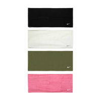 【NIKE 耐吉】毛巾 SOLID CORE 80x35cm 367軍綠/010黑/050米綠/642珊瑚枚粉(運動毛巾 純棉 吸水佳)