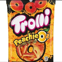 Trolli Peach Ring Gummy Squishy Candy Permen Gluten Free