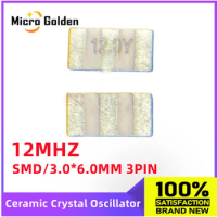 (10pcs) ZTTCP12.00MG 12.0Y 12MHZ SMD Ceramic Crystal Oscillator 3060 3.0X6.0MM 3PIN ZTTCP 12M Resonator
