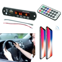 5/12V Audio MP3 Player Module USB TF FM Radio Bluetooth-Compatible 5.0 Wireless Music Player Module with Remote Control for Car
